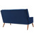 Peruse Velvet Loveseat, Navy, Fabric 11474