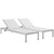 Shore Chaise Outdoor Patio Aluminum, White, Metal 11491