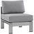 Shore Six PCS Outdoor Patio Aluminum Sectional Sofa Set, Grey, Metal 11531