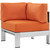 Shore Four PCS Outdoor Patio Aluminum Sectional Sofa Set, Orange, Metal 11537