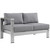 Shore Seven PCS Outdoor Patio Aluminum Sectional Sofa Set, Grey, Metal 11547