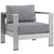 Shore Six PCS Outdoor Patio Aluminum Sectional Sofa Set, Grey, Metal 11571