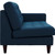 Empress Right-Facing Upholstered Fabric Loveseat, Navy, Fabric 11587