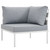 Harmony Outdoor Patio Aluminum Corner Sofa, Grey, Rattan 11616