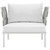 Harmony Outdoor Patio Aluminum Armchair, White, Rattan 11622