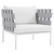 Harmony Six PCS Outdoor Patio Aluminum Sectional Sofa Set, White, Rattan 11705