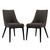 Viscount Dining Side Chair Fabric, Brown, Fabric 11857