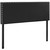 Phoebe King Upholstered Vinyl Headboard, Black, Faux Leather 12112