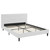 Linnea Queen Vinyl Bed, White, Faux Leather 12237
