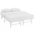 Horizon Full Stainless Steel Bed Frame, White, Metal 12258