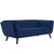 Bestow Velvet Sofa, Navy, Fabric 13201