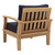 Marina Outdoor Patio Teak Armchair, Wood, Navy Blue 13223