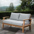 Marina Outdoor Patio Teak Loveseat, Wood, Grey Gray Natural 13224