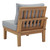 Marina Outdoor Patio Teak Right-Facing Sofa, Wood, Grey Gray Natural 13229