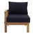 Marina Outdoor Patio Teak Right-Facing Sofa, Wood, Navy Blue 13230