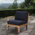 Marina Outdoor Patio Teak Right-Facing Sofa, Wood, Navy Blue 13230
