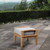 Marina Outdoor Patio Teak Ottoman, Wood, Grey Gray Natural 13234