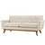 Engage Upholstered Fabric Loveseat, Fabric, Beige 13237