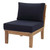 Marina 3 Piece Outdoor Patio Teak Set, Wood, Navy Blue Natural 13331