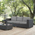 Sojourn Outdoor Patio Sunbrella® Sofa, Sunbrella Rattan Wicker, Grey Gray 13352