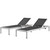 Shore 3 Piece Outdoor Patio Aluminum Set, Aluminum Metal Steel, Black 13554