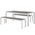 Shore 3 Piece Outdoor Patio Aluminum Dining Set, Aluminum Metal Steel, Grey Gray 13557