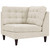 Empress Upholstered Fabric Corner Sofa, Fabric, Beige 13604