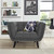 Bestow Upholstered Fabric Armchair, Fabric, Grey Gray 13642