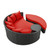 Taiji Daybed in Espresso Red