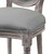 Arise Vintage French Upholstered Fabric Dining Side Chair, Fabric, Light Grey Gray 13671