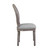Arise Vintage French Upholstered Fabric Dining Side Chair, Fabric, Light Grey Gray 13671