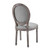 Arise Vintage French Upholstered Fabric Dining Side Chair, Fabric, Light Grey Gray 13671