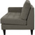 Empress 2 Piece Upholstered Fabric Left Facing Bumper Sectional, Fabric, Grey Gray 13681