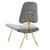 Ponder Upholstered Velvet Lounge Chair, Velvet Fabric Metal Steel, Grey Gray 13685