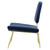 Ponder Upholstered Velvet Lounge Chair, Velvet Fabric Metal Steel, Navy Blue 13687