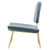 Ponder Upholstered Velvet Lounge Chair, Velvet Fabric Metal Steel, Blue 13688