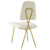 Ponder Upholstered Velvet Dining Side Chair, Velvet Fabric Metal Steel, Ivory White 13693