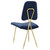 Ponder Upholstered Velvet Dining Side Chair, Velvet Fabric Metal Steel, Navy Blue 13694