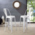 Promenade Bar Side Stool, Metal Steel, White 13699