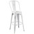 Promenade Metal Bar Side Stool, Metal Steel, White 13706