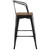 Promenade Bar Stool, Metal Steel Wood, Black 13714