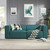 Mingle 2 Piece Upholstered Fabric Sofa Set, Fabric, Aqua Blue 13732