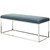 Anticipate Velvet Bench, Velvet Fabric Metal Steel, Blue 13819