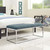 Anticipate Velvet Bench, Velvet Fabric Metal Steel, Blue 13819