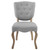 Array Vintage French Upholstered Dining Side Chair, Fabric, Light Grey Gray 13828