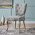 Array Vintage French Upholstered Dining Side Chair, Fabric, Light Grey Gray 13828