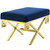 Rove Velvet Bench, Velvet Fabric Metal Steel, Gold Navy 13833