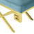 Rove Velvet Bench, Velvet Fabric Metal Steel, Blue 13834