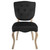 Array Vintage French Dining Side Chair, Velvet Fabric Metal Steel, Black 13835