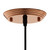 Dimple 10" Half-Sphere Rose Gold Pendant Light, Copper Metal Steel Iron, Rose Gold 13852